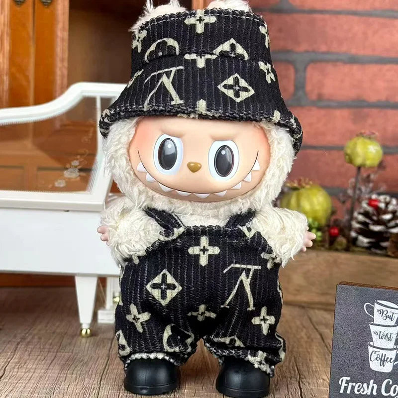 Labubu 17cm LV-Style Doll overalls
