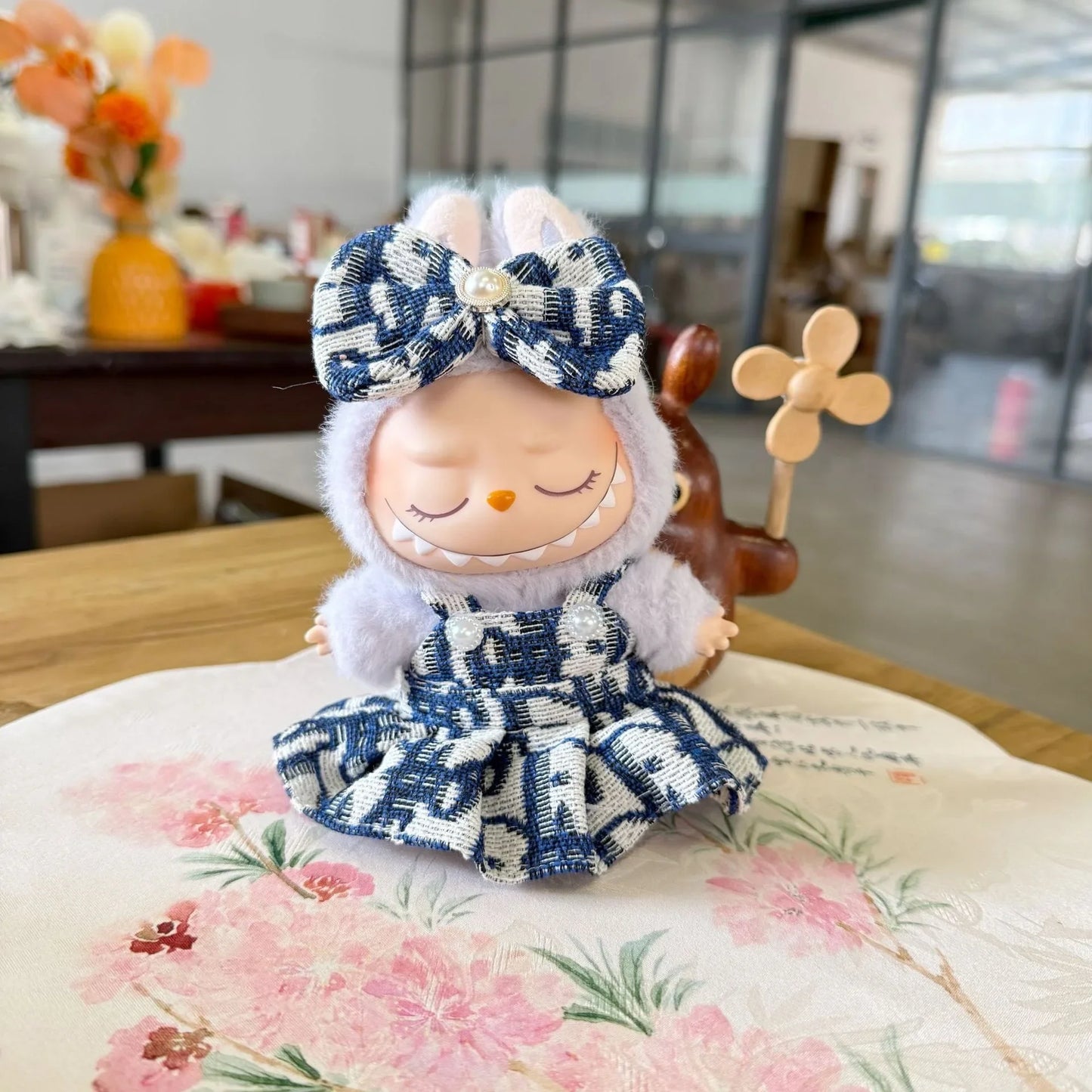 Labubu V1–V3 17cm Plush Set – Skirt & Accessories