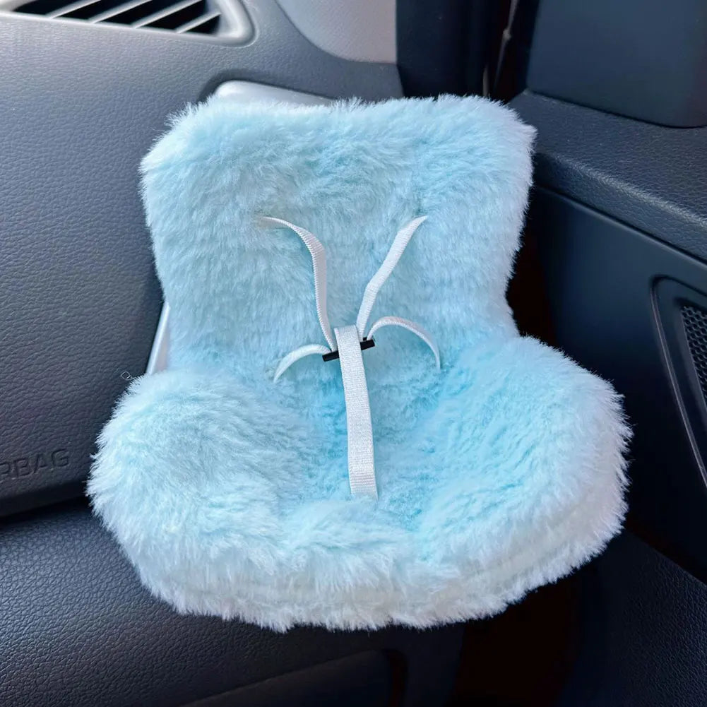 17cm Labubu Car Seat Plush with Air Vent Clip