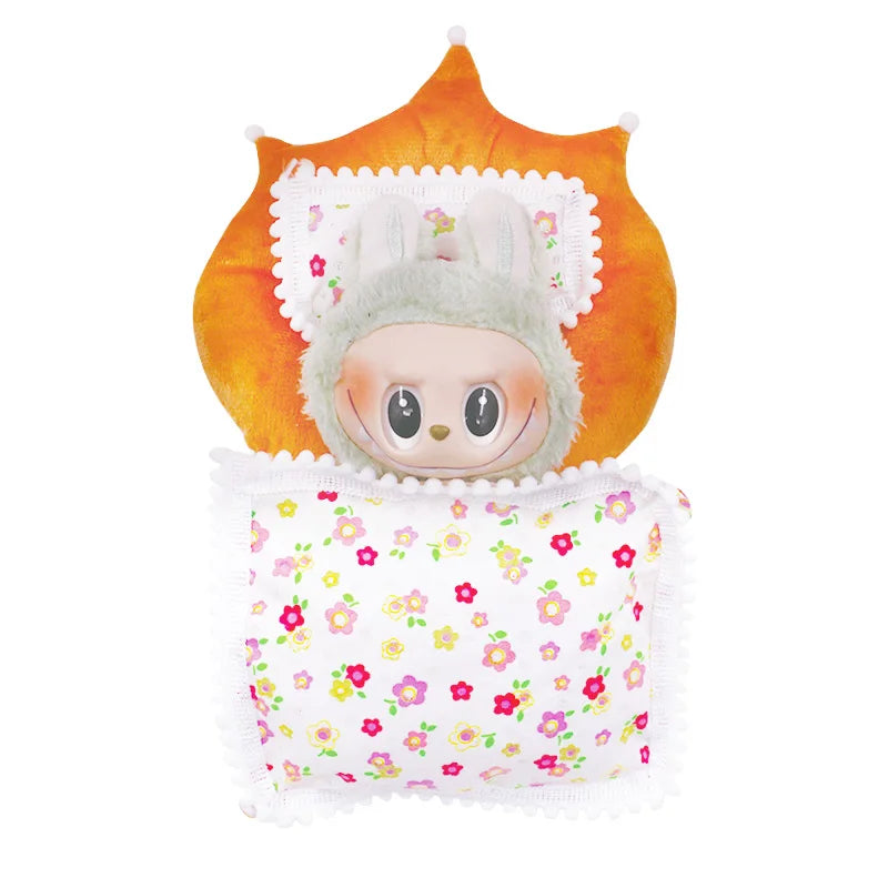 Floral Sleeping Bag for 15–17cm Labubu – Cute & Comfy Pop Accessory