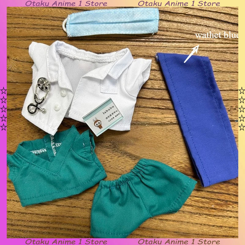 Labubu Doctor & Nurse Outfit – Pink Uniform with Hat & Mask