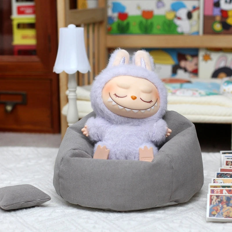 Mini Sofa Bed for Labubu V1–V3 – Cute DIY Plush Accessory Gift
