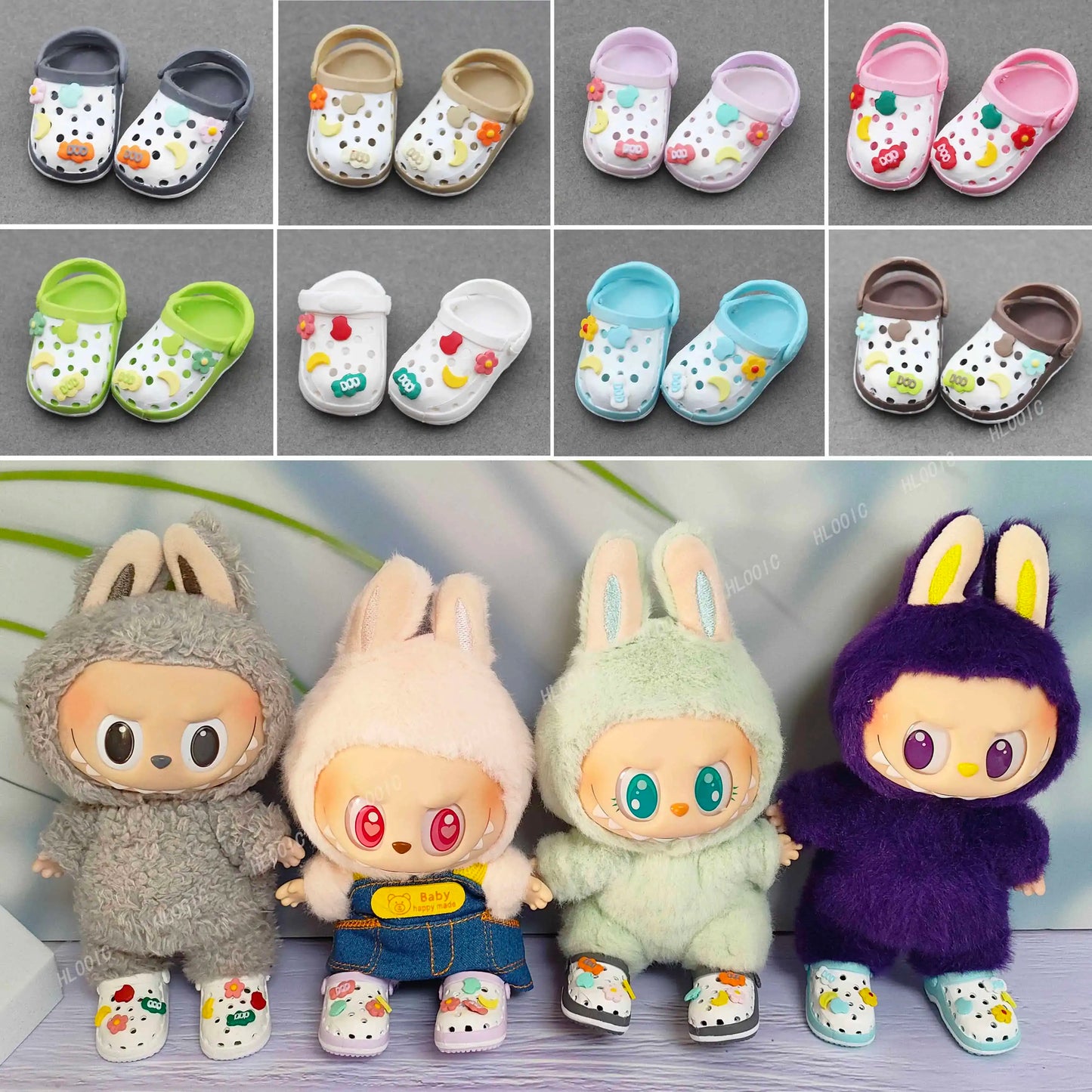 Stylish labubu Doll Slippers Shoes (4.3*2.0cm)