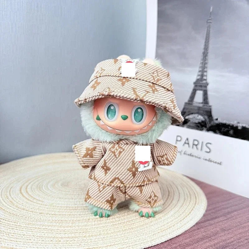 Labubu V1 V2 DIY Outfit Set – Cute Luxury Clothing & Hat (No Doll)