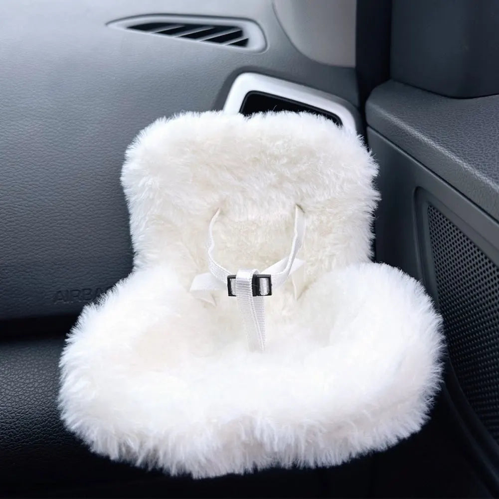 17cm Labubu Car Seat Plush with Air Vent Clip