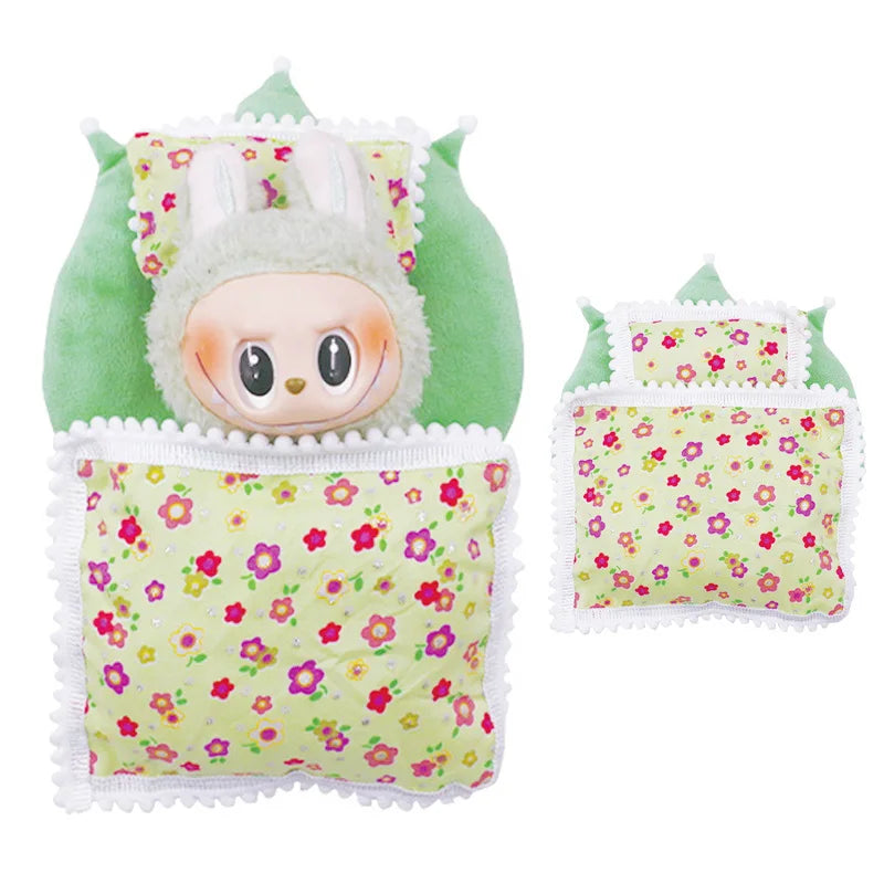 Floral Sleeping Bag for 15–17cm Labubu – Cute & Comfy Pop Accessory