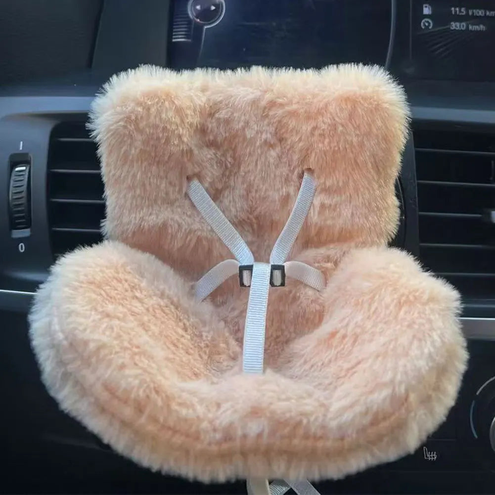 17cm Labubu Car Seat Plush with Air Vent Clip