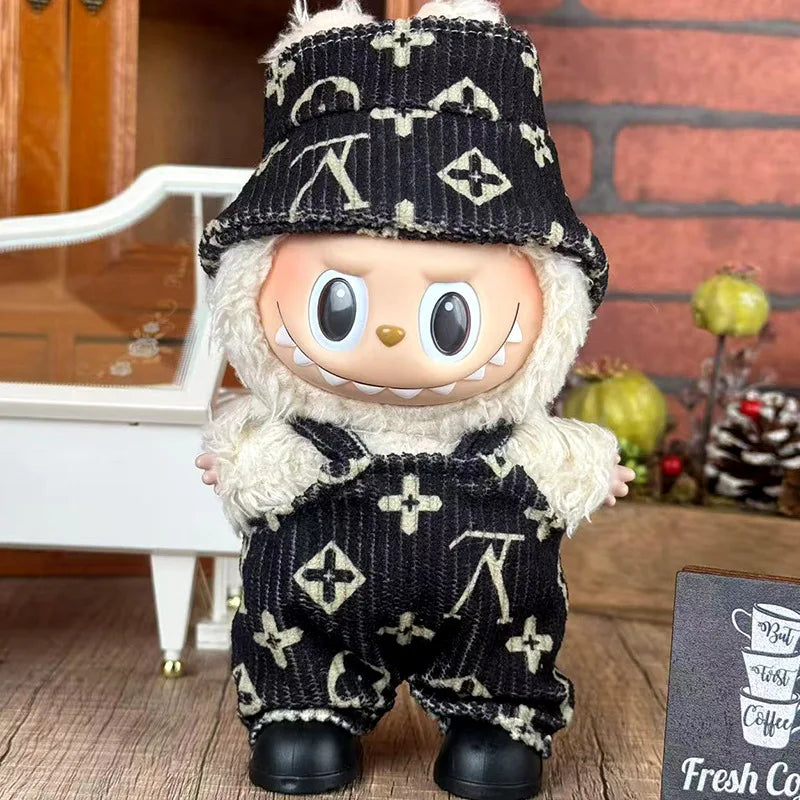 Labubu 17cm LV-Style Doll overalls