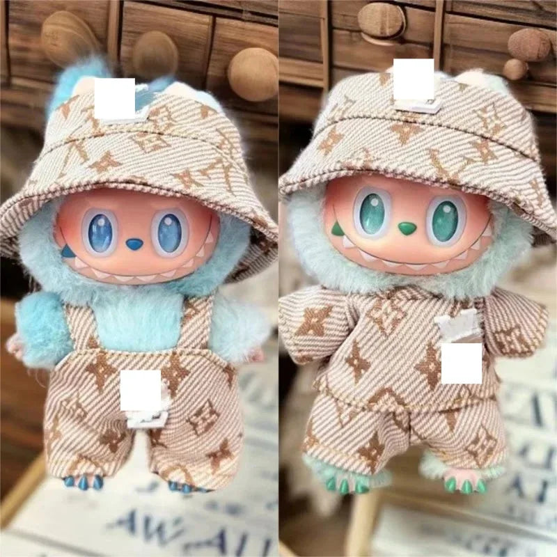 Labubu V1 V2 DIY Outfit Set – Cute Luxury Clothing & Hat (No Doll)