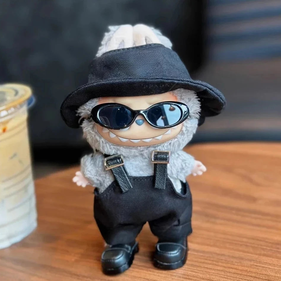 Mini Oval Sunglasses for Labubu Dolls – Transparent & Trendy